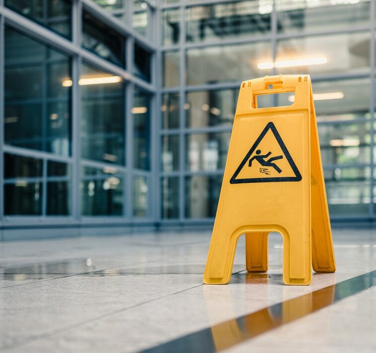 Warning sign slippery